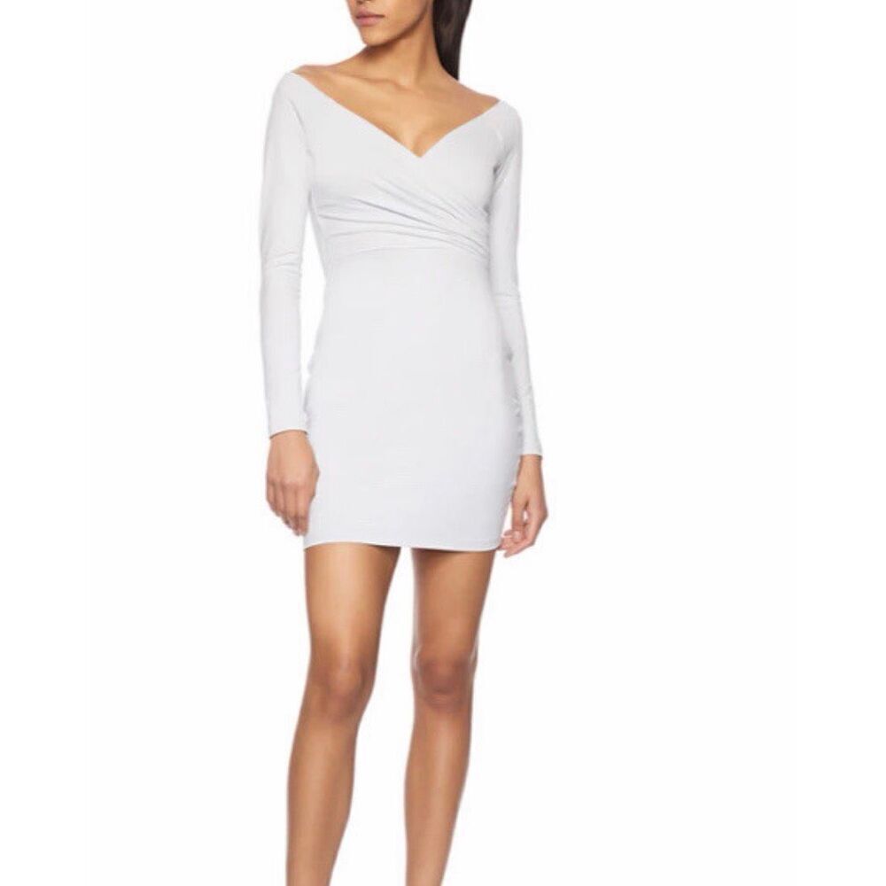Susana Monaco Faux Wrap Off The Shoulder Bodycon Dress